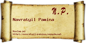 Navratyil Pamina névjegykártya